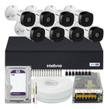 Kit 8 Câmeras Intelbras Vhd 1230 Full Hd Dvr 8 Canais 1tb Wd