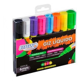 Kit 8 Caneta Vidro Lousa Vitrine Carro - Giz Liquido Lindas