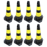 Kit 8 Cone De Sinalização Rígido 75cm Segurança Trânsito