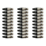 Kit 8 Conectores Xlr Femea De Linha Wireconex