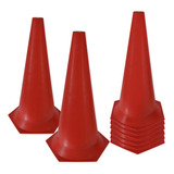 Kit 8 Cones Marcação Muvin 50cm Treino Funcional Agilidade Cor Vermelho