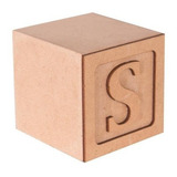 Kit 8 Cubos Letra 8cm Mdf Cru Decoração Nome Bebê