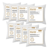 Kit 8 Enchimentos Almofada Refil 45x45 Fibra Siliconada