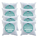 Kit 8 Enchimentos Refil Almofada 50x50 Fibra Siliconada 340