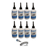Kit 8 Óleo Lubrificante Grafitado Corrente Moto Jerod 100 Ml