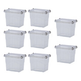 Kit 8 Organizador De Armário Pratic Box 2l C/tampa