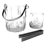 Kit 8 Pçs Balde P/ Gelo 1l C/ Pegador E 6 Copos 300ml Tipo