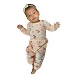 Kit 8 Peças 4 Body + 4 Culote Estampados Pijama Bebê Algodão