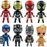 Kit 8 Peças Boneco Marvel Herois 8cm Pvc Infantil Coleção 