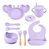 Kit 8 Peças Prato Térmico Infantil Pote Papinha Copo Tigela