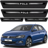 Kit 8 Peças Soleira Adesivo Porta Vw Polo 2018 2019 2020