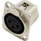 Kit 8 Plug Xlr Fêmea De Painel Dlk Datalink Conector Canon