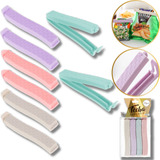 Kit 8 Prendedor De Embalagem Alimentos Resistente Coloridos