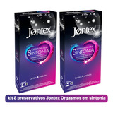 Kit 8 Preservativos Jontex Orgasmo Em Sintonia C/4 Unidade 