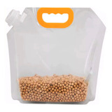 Kit 8 Saco 2,5kg Porta Cereais Alimentos Grãos Tampa E Alça
