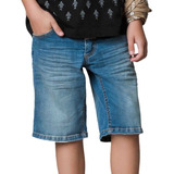 Kit 8 Short Bermuda Masculina Jeans Sarja Infantil Juvenil O