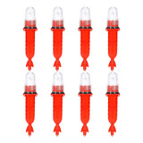 Kit 8 Sinalizador Pisca Led 3 Cores Para Rede Espinhel Pesca