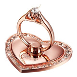 Kit 8 Suportes Anel P/ Celular Iring Strass Coração Atacado