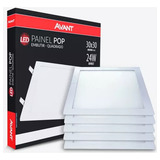 Kit 8x Painel Led Quadrado Embutir