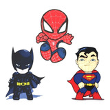 Kit 9 Adesivos Super Heróis Kids Batman Robin Super Homem