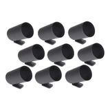 Kit 9 Copos 52mm Pvc Preto Automotivo P/ Relógios Manômetros