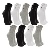 Kit 9 Pares De Meias Lupo Algodão Masculino Cano Médio