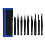 Kit 9 Pincas Anti-estatica Magnetica Esd Bga Reballing Estoj