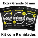 Kit 9 Preservativo Camisinha Extra Grande 56 Mm Prudence