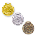 Kit 90 Medalhas Metal 35mm Honra Mérito - Ouro Prata Bronze