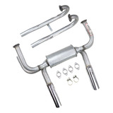 Kit Abafador Ponteira Cromada 4x2 Fusca Brasilia Capetinha