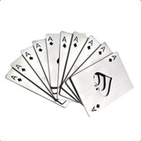 Kit Abridor De Garrafa Inox Carta Baralho Naipe Poker 10un