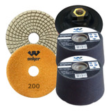 Kit Acabamento Porcelanato 1 Lixa 200 2 Rebolo 120 1 Suporte