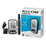 Kit Accu-chek Guide Me Medidor 50 Tiras + Lancetador + 10 La Cor Preto