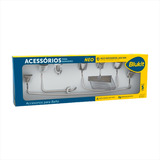 Kit Acessorio Para Banheiro Com 5 Peças Luxo Todo Aço