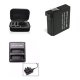 Kit Acessórios Action Cam Case Carregador Duplo Bat Hero 4
