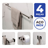 Kit Acessórios Banheiro Inox Vinci, Master 304 [4 Peças] Q42