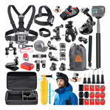 Kit Acessórios Completo Tripé 3 Way Suportes P Gopro 45 Em 1