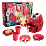 Kit Acessórios Cozinha Infantil C/ Air Fryer Food Brinquedo 
