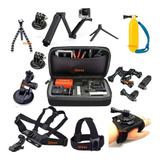 Kit Acessorios Gopro Hero Bastão 3 Way Go Pro Maleta Luva