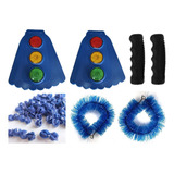 Kit Acessórios Monark Caloi Barra Forte Antiga Azul