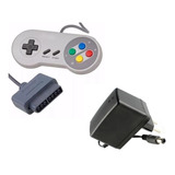 Kit Acessórios Super Nintendo 1 Controle E 1 Fonte Novos 