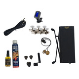 Kit Acessórios Violão Nylon Captador Duplo Contato Cabo