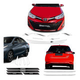 Kit Acessórios Yaris Hatch 18/19 Adesivo Protetor Resinado