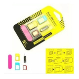 Kit Adaptador Chip Celular 3em1 Mini Micro Nano E Sim Tablet