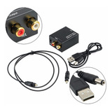 Kit Adaptador Conversor Ótico Toslink Coaxial Digital X Rca