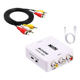 Kit Adaptador Conversor Video Av Para Hdmi + Cabo Rca Av