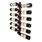 Kit Adega Vertical 2 Suporte Parede 12 Garrafas Vinho