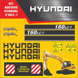 Kit Adesivo 160lc-7 Robex Escavadeira Hyundai Compatível