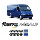 Kit Adesivo Compatível Agrale Furgovan 6000 Emblema Resinado Cor Adesivo Furgovan Agrale 6000