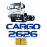 Kit Adesivo Compatível Com Ford Cargo 2626 Emblema Kit73 Cor Padrão